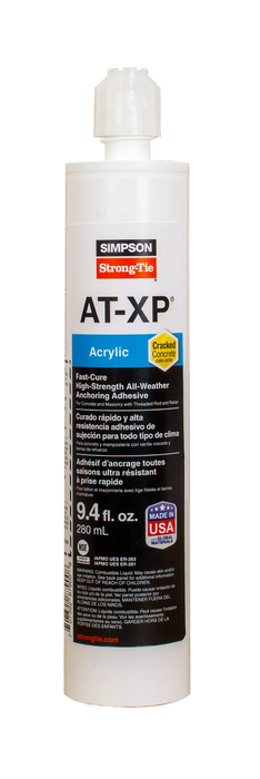 Simpson Strong-Tie AT-XP10 AT-XP® 9.4-oz. High-Strength Acrylic Anchoring Adhesive Cartridge w/ Nozzle (Pack of 756)