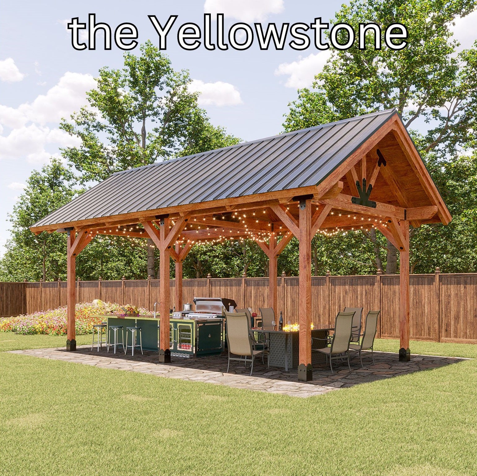 Yellowstone - cedar pavilion - 10x24 to 20x40 - heavy timber